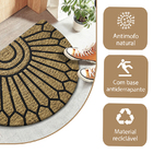 2 Tapete Capacho Fibra Coco Antiderrapante 40x60 Meia Lua P3