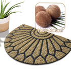 2 Tapete Capacho Fibra Coco Antiderrapante 40x60 Meia Lua P3