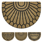 2 Tapete Capacho Fibra Coco Antiderrapante 40x60 Meia Lua P3