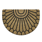 2 Tapete Capacho Fibra Coco Antiderrapante 40x60 Meia Lua P3