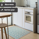 2 Tapete Cozinha Absorvente 100% Algodão Ed Nat 50 X 80 M06 -