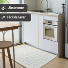 2 Tapete Cozinha Absorvente 100% Algodão Ed Nat 50 X 80 M08 -