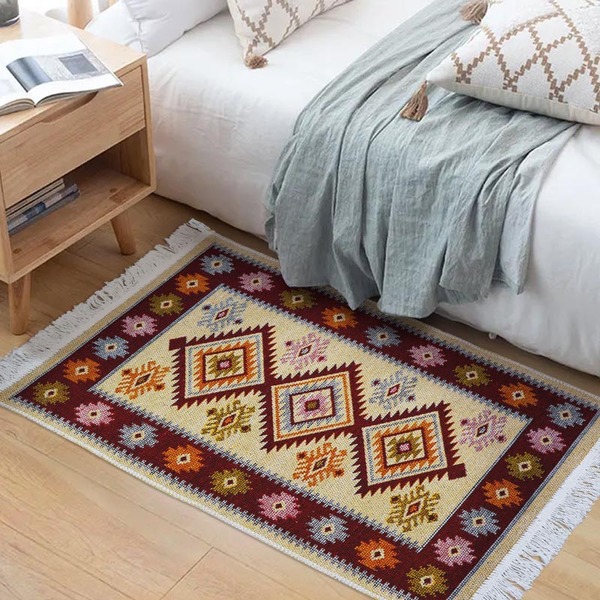 2 Tapete Kilim Algodão Luxo Grande Dupla Face Kvm2 60x90