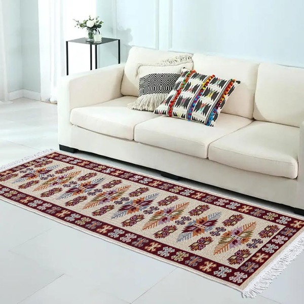 2 Tapete Kilim Passadeira Algodão Lux Dupla Face Kvm4 60x180