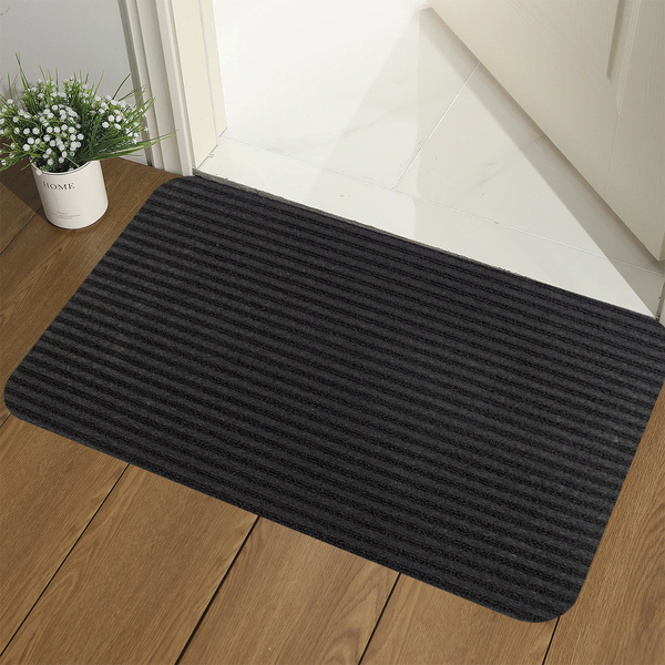 2 Tapete Porta Capacho Antimofo Limpa Fácil Ess Pt 40x60