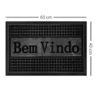 2 Tapete Porta Capacho Bem Vindo Lux Antiderrapante Pt 40x60