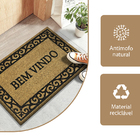 2 Tapete Porta Capacho Fibra Coco Antiderrapante 33x60 E13