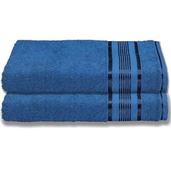 2 Toalhas Plus Size Grossa E Macia 80x180 Azul