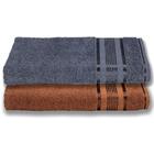 2 Toalhas Plus Size Grossa E Macia 80x180 Marrom+preto