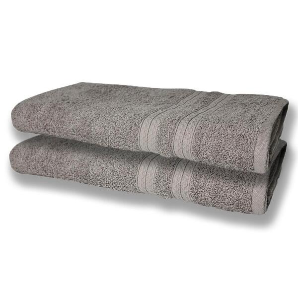 2 Toalhas Super Felpudas Grande E Grossa Algodão 80x150 Cinza