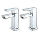 2 Torneira Banheira Luxo Quadrada Moderna Cromada