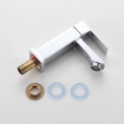 2 Torneira Banheira Luxo Quadrada Moderna Cromada