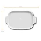 2 Travessas De Porcelana Germer Branca 2,5l 30x21cm Assar E S