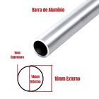 2 Tubo Barra Alumínio 50cm Redondo 16mm Ext. Churrasqueira