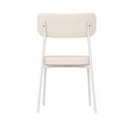 2 Un. Cadeira Fixa Estofada Mynna C/pés Brancos