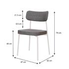 2 Un. Cadeira Fixa Estofada Mynna C/pés Brancos