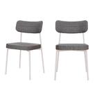 2 Un. Cadeira Fixa Estofada Mynna C/pés Brancos