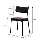 2 Un. Cadeira Fixa Estofada Mynna Courino