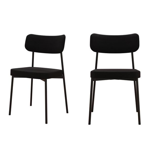 2 Un. Cadeira Fixa Estofada Mynna Tecido