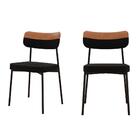 2 Un. Cadeira Fixa Estofada Mynna Tecido Meclado