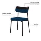 2 Un. Cadeira Fixa Estofada Mynna Tecido Meclado