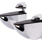 2 Un Suporte Prateleira Tucano Pequeno Banheiro Vidro Parede