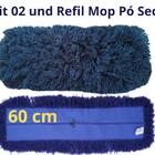 2 Und Refil Mop Pó Cabeleira Piso Seco Profi 60cm Starclean