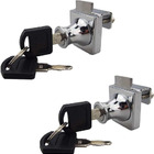 2 Unid Fechadura Simples Vitrine Porta Vidro Rack Pressão Ki