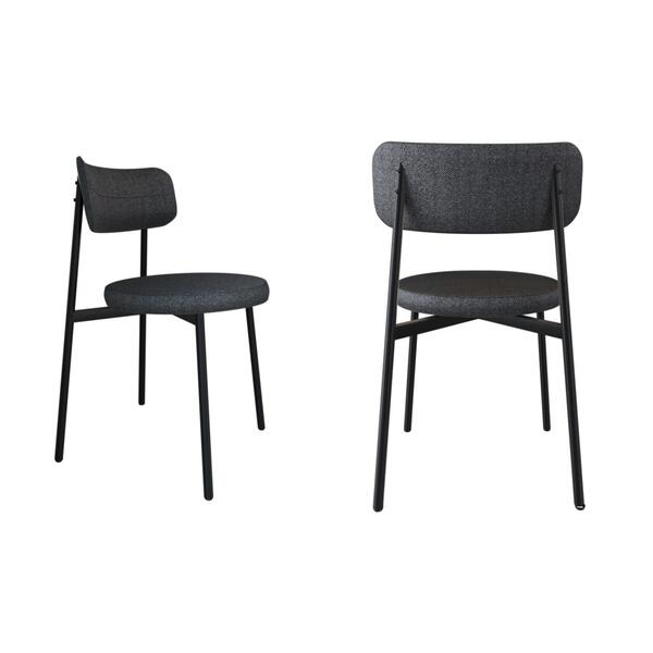 2 Unidades Cadeira Kyta Fixa C/4 Pés 50 X 44,7 X 83,8 Cm