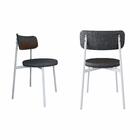 2 Unidades Cadeira Kyta Fixa C/4 Pés 50 X 44,7 X 83,8 Cm Pés