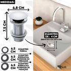 2 Válvulas Click Up De Inox Ralo P/ Cuba Vidro E Louça