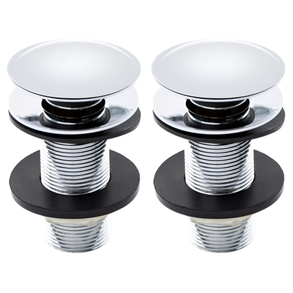 2 Válvulas Click Up Luxo Inteligente Inox Para Cuba E Louça