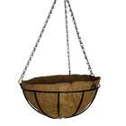 2 Vasos De Fibra De Coco 30cm Plantas Suspenso Com Corrente