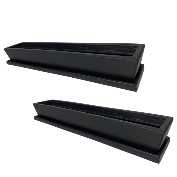 2 Vasos Jardineira De Plantas 80cm Com Prato De Polietileno