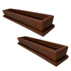 2 Vasos Jardineira De Plantas 80cm Com Prato De Polietileno