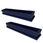 2 Vasos Jardineira De Plantas 80cm Com Prato De Polietileno