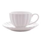 2 Xícaras Para Chá Wolff Pétala De Porcelana Branco 160ml