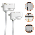 2x Adaptador P/ Colocar Pendente Trilho Eletrificado Branco