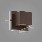 2x Arandela Box 2 Fachos G9 Interna / Externa Luminária Marro