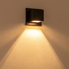 2x Arandela Box Cubo Pequena 1 Facho PRETO Parede Muro St1319