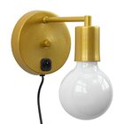 2x Arandela Cabeceira Parede Quarto Moderna Dourado P/e27 St2