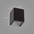 2x Arandela Efeito 2 Focos Preto Sem Friso Box Policarbonato