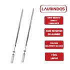 2x Espeto Espada Giratório 50cm De Inox Churrasqueira Grill