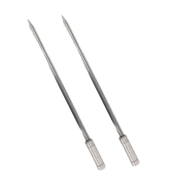 2x Espeto Espada Inox 70cm Cabo Revestido Alumínio Churrasco