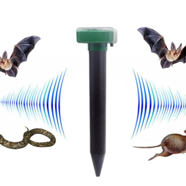 2x Repelente Pragas Ratos Jardim Ultra-sônico Energia Solar