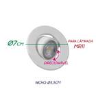 2x Spot Embutir Redondo Minidicroica Bella Dl057 + 2x Led Gu1