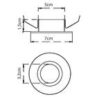 2x Spot Orientável Redondo Rente Embutir P Mini Dicroica St18
