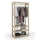 2xarmário Estante Acabamento Natural Rustico Pinus