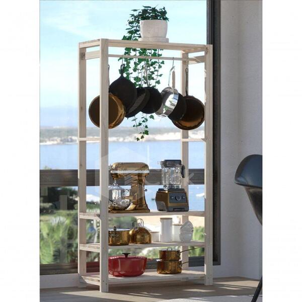 2xarmário Estante Para Livros Acabamento Natural Rustico