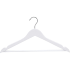 30 Cabides De Madeira Branco Closet Luxo De Alta Qualidade